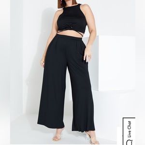 Eloquii Pleated Palazzo Pants